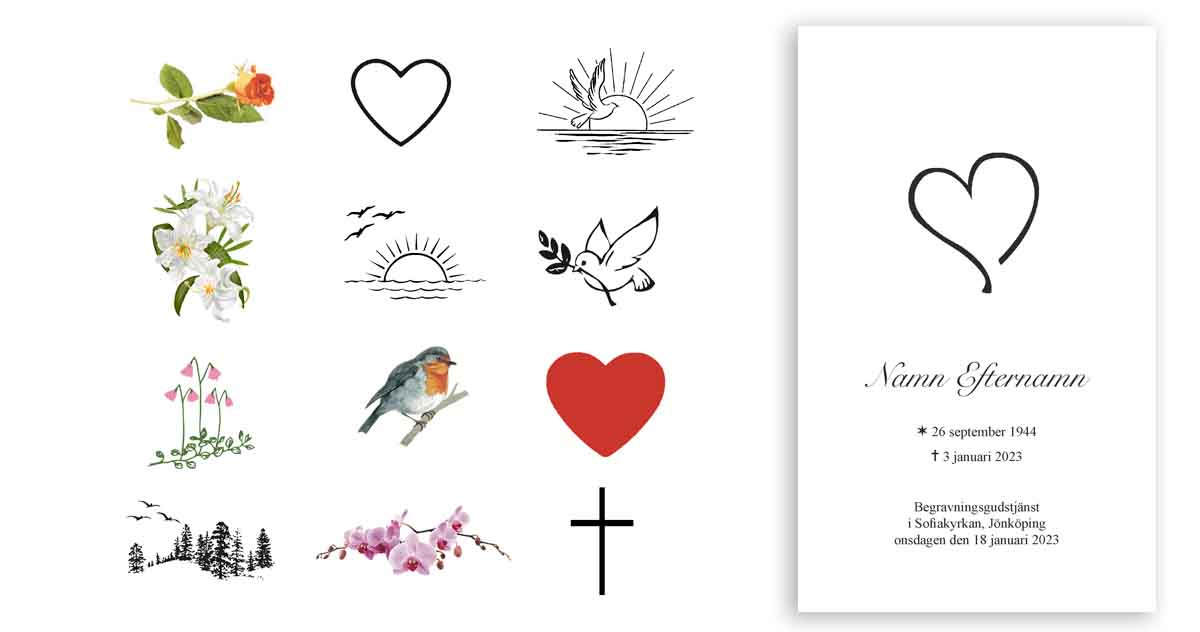 Programkort Classic med symboler